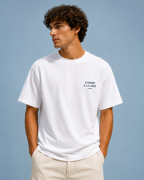 t-shirt mode homme comme à la mer de face